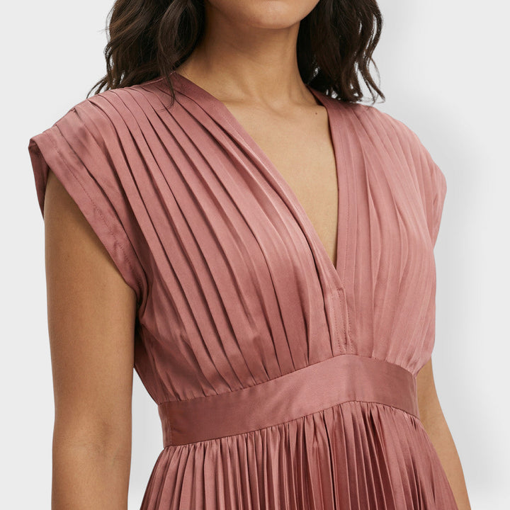 Robe Longue Plissée Femme Élégante