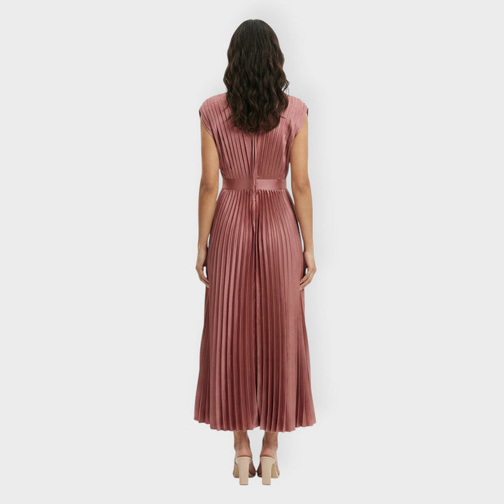 Robe Longue Plissée Femme Élégante