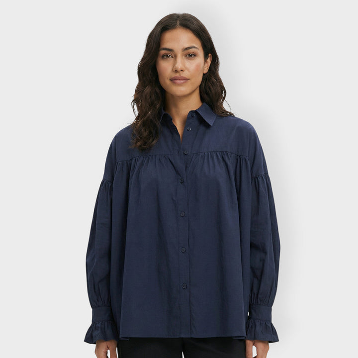 Chemise Oversize Manche Bouffante Femme