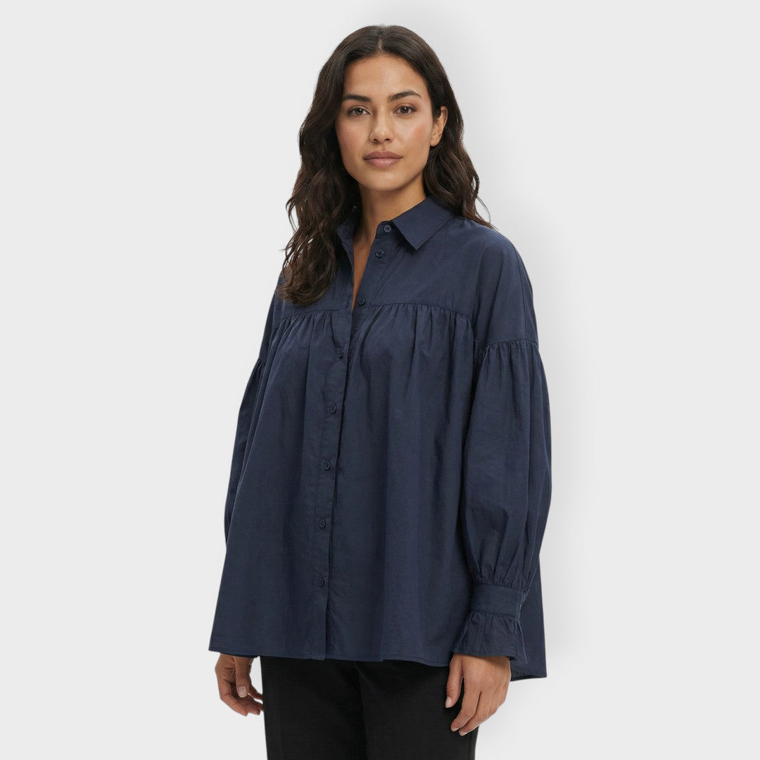 Chemise Oversize Manche Bouffante Femme