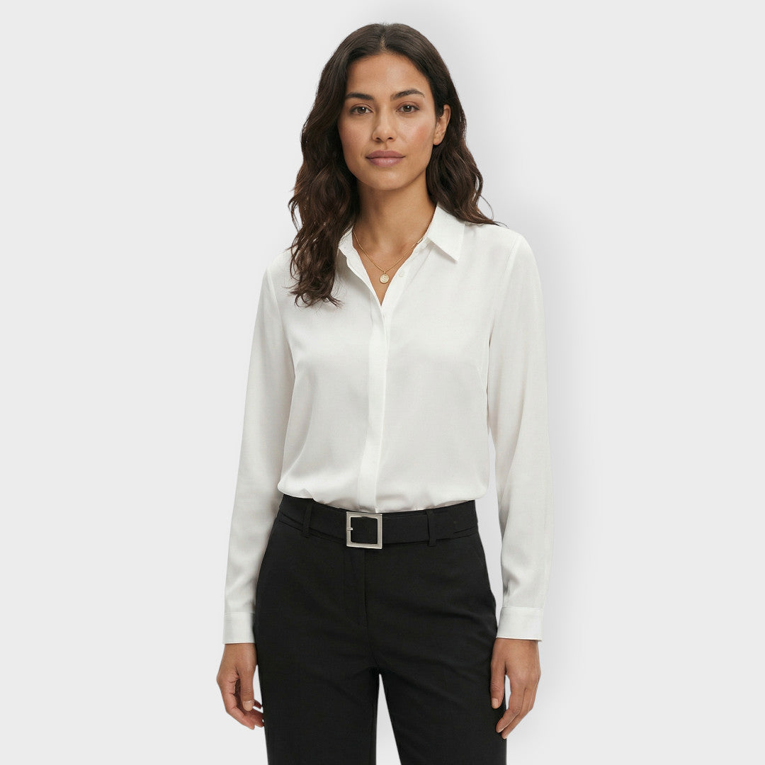Chemise Blanche Femme Élégante Travail