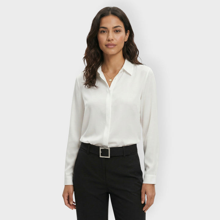 Chemise Blanche Femme Élégante Travail