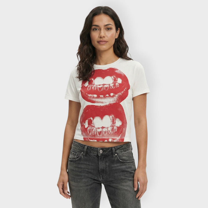 T-shirt Imprimé Manche Courte Femme