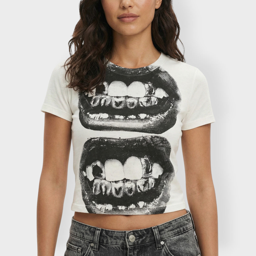T-shirt Imprimé Manche Courte Femme