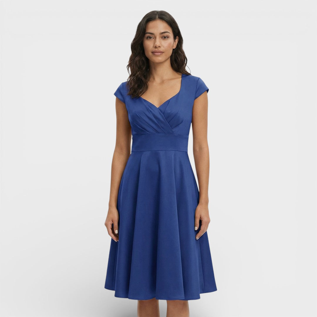 Robe Midi Rose Rétro Cocktail