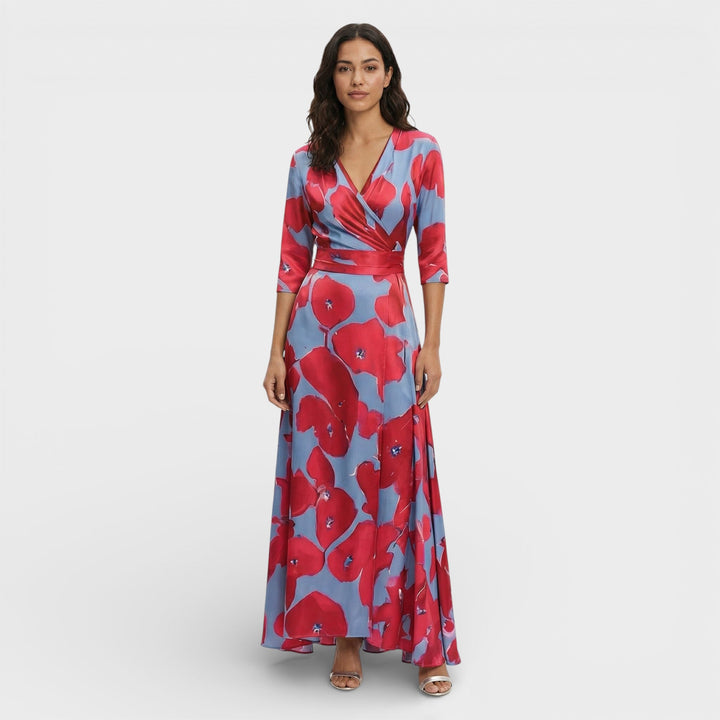 Robe Croisée Florale Élégante
