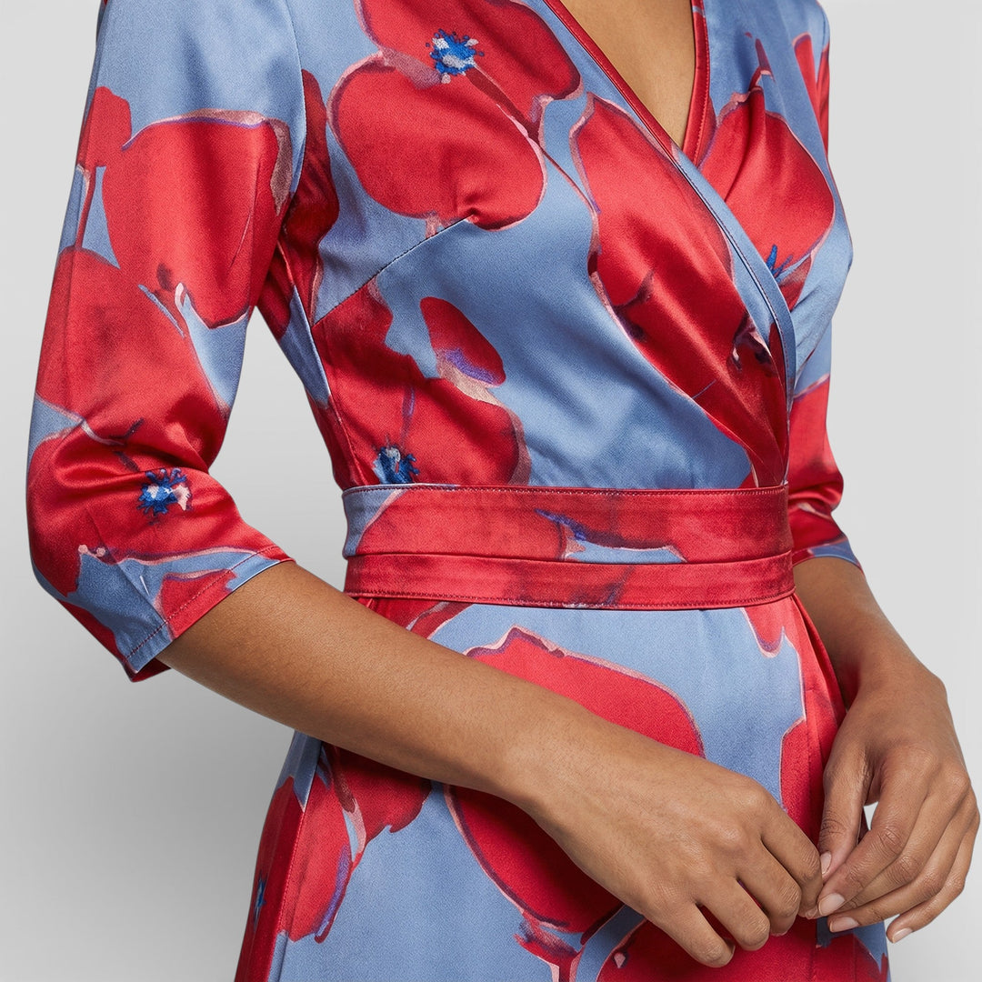 Robe Croisée Florale Élégante