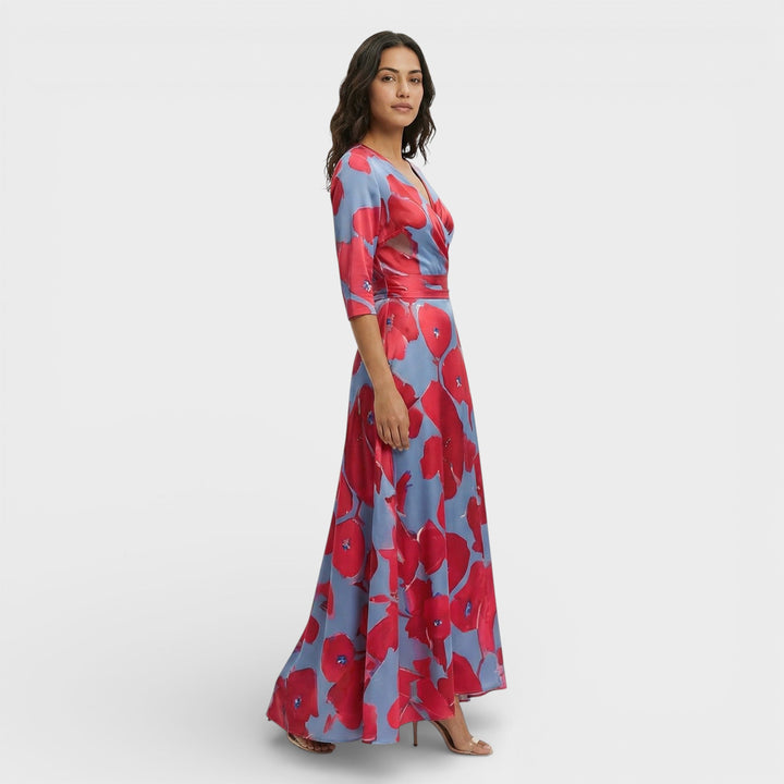 Robe Croisée Florale Élégante