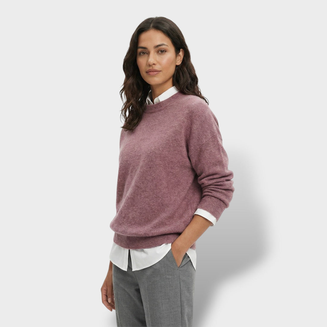 Pull Tricot Col Chemise Femme