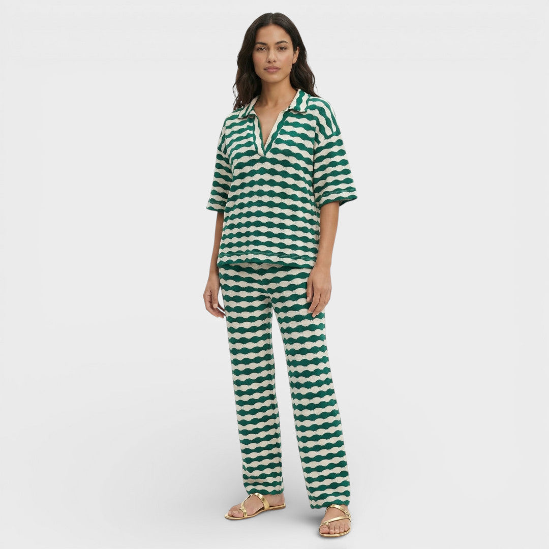 Ensemble Maille Femme Rayures Élégant