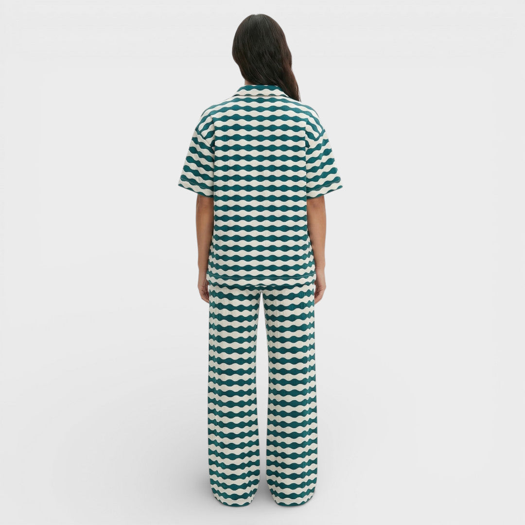 Ensemble Maille Femme Rayures Élégant