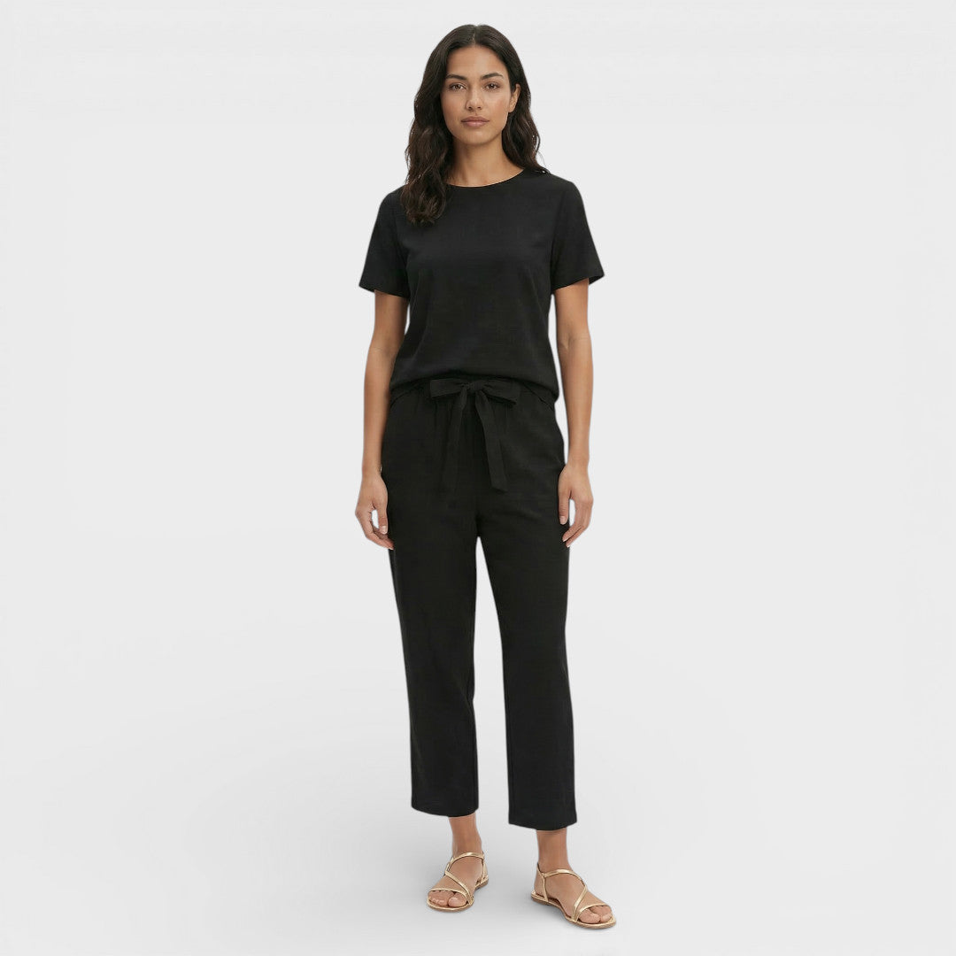 Ensemble Femme Top Pantalon Nœud