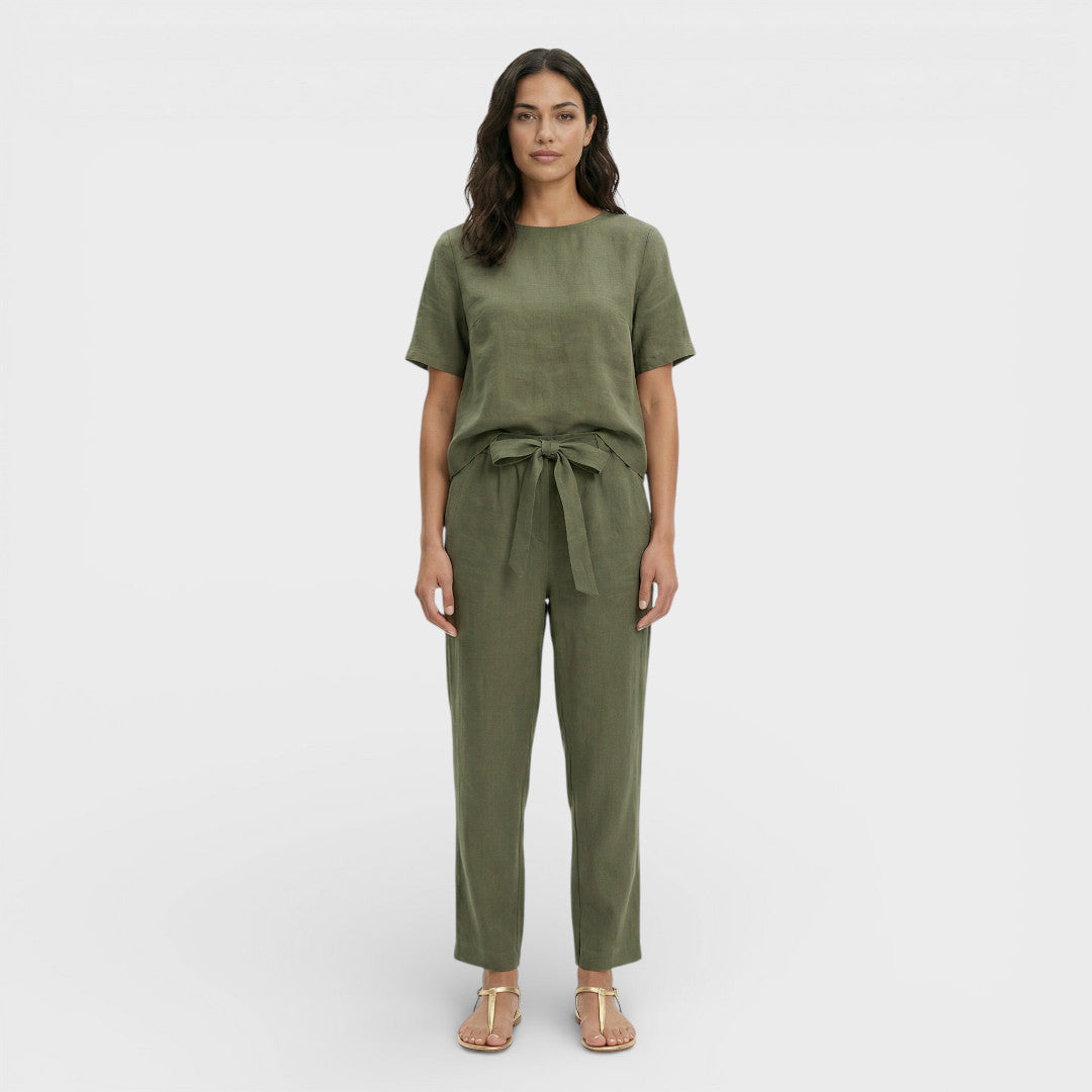 Ensemble Femme Top Pantalon Nœud