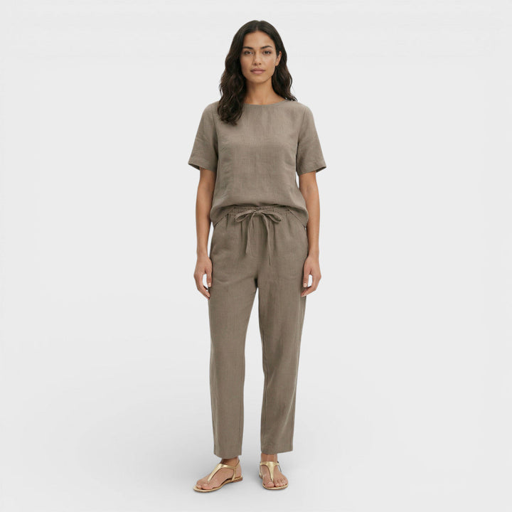Ensemble Femme Top Pantalon Nœud