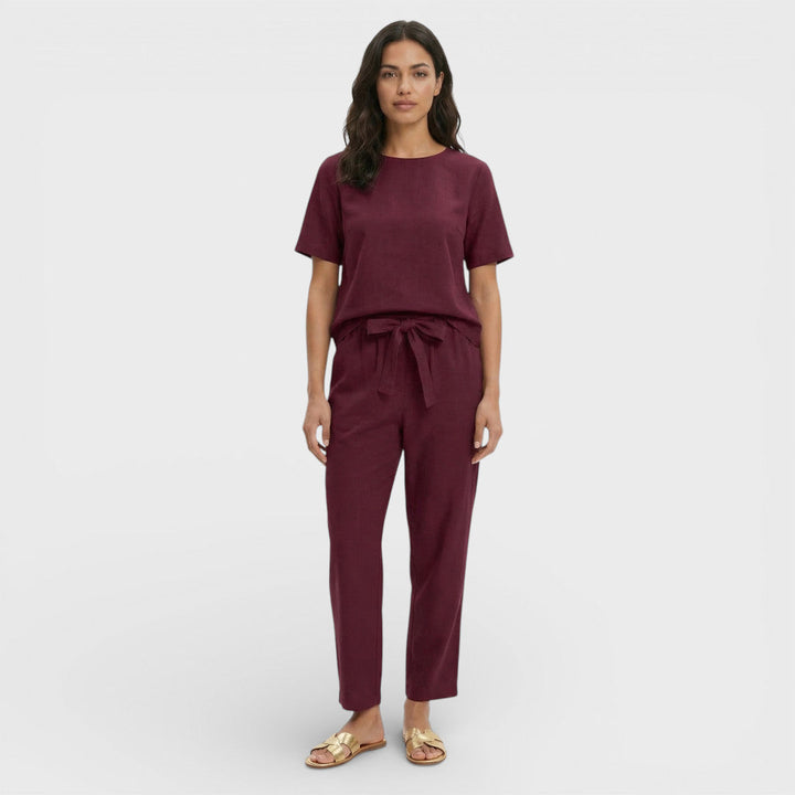 Ensemble Femme Top Pantalon Nœud