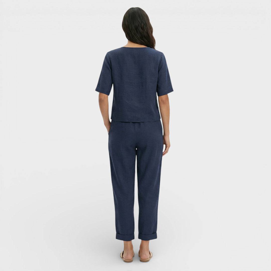 Ensemble Femme Top Pantalon Nœud
