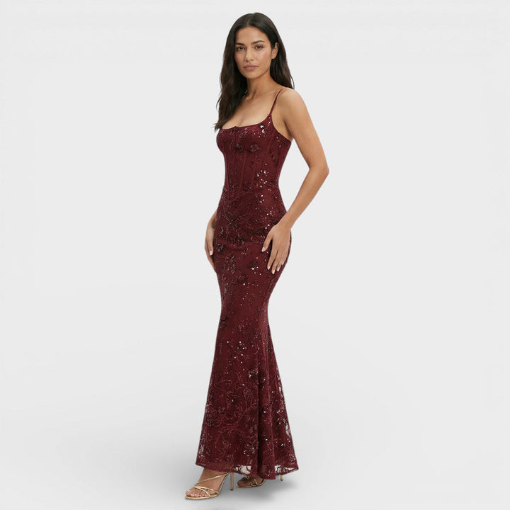 Robe Longue Paillettes Sirène Femme