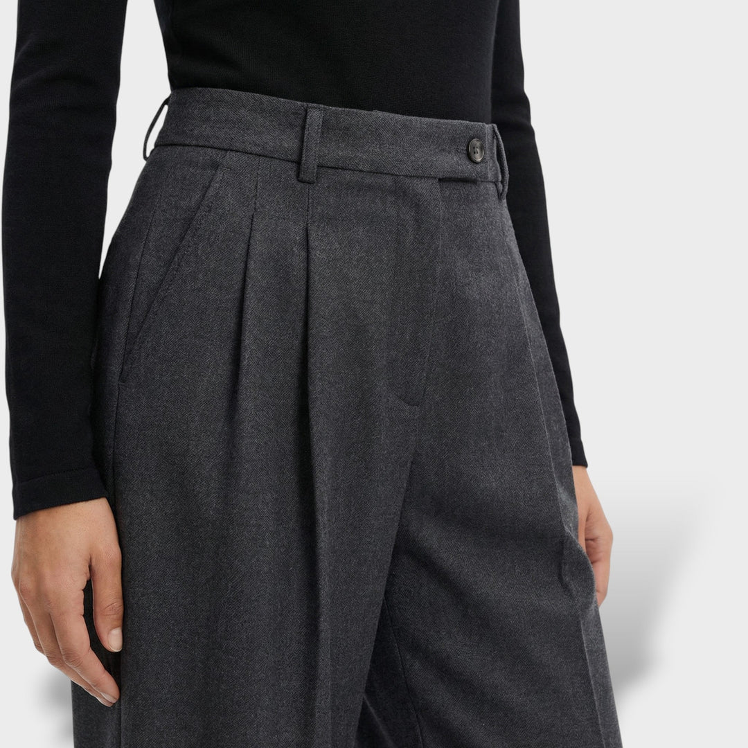 Pantalon Large Taille Haute Femme