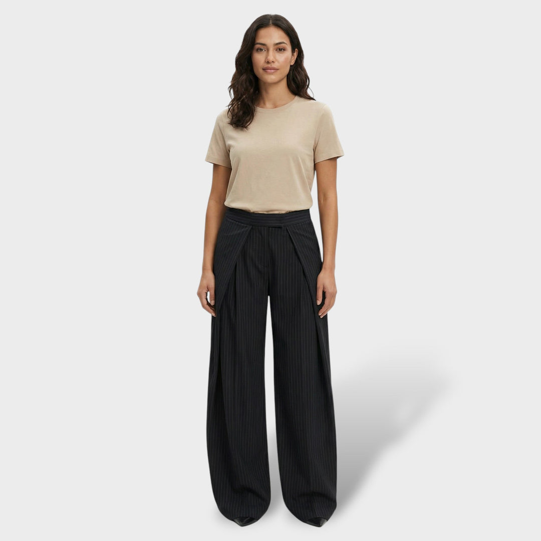 Pantalon Large Élégant Femme