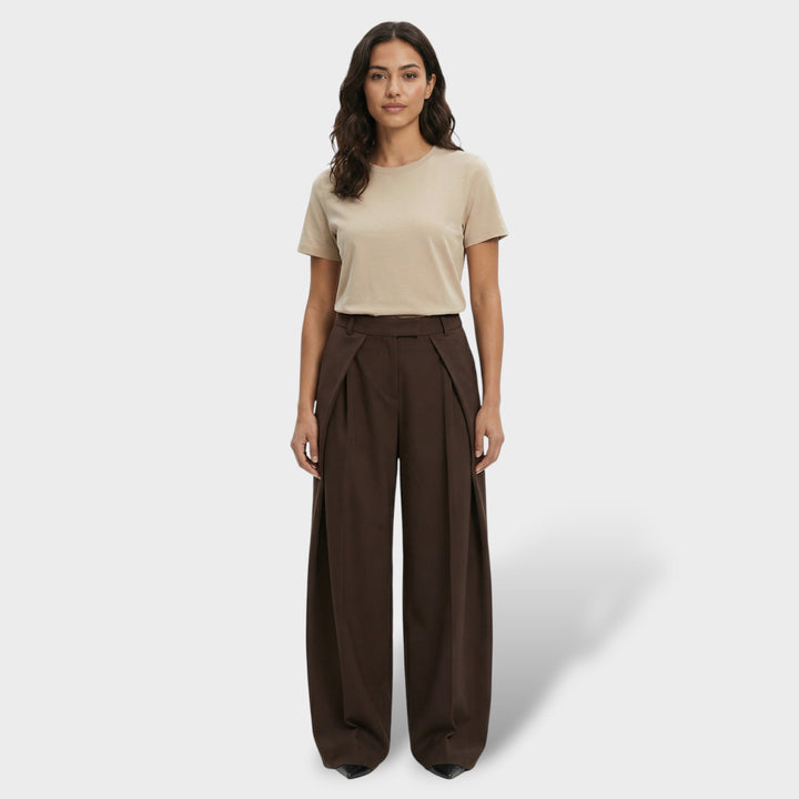 Pantalon Large Élégant Femme
