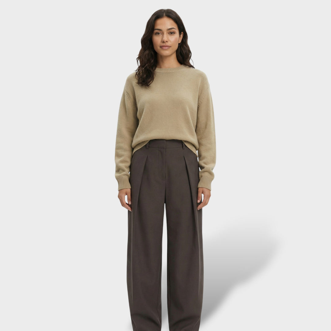 Pantalon Large Élégant Femme