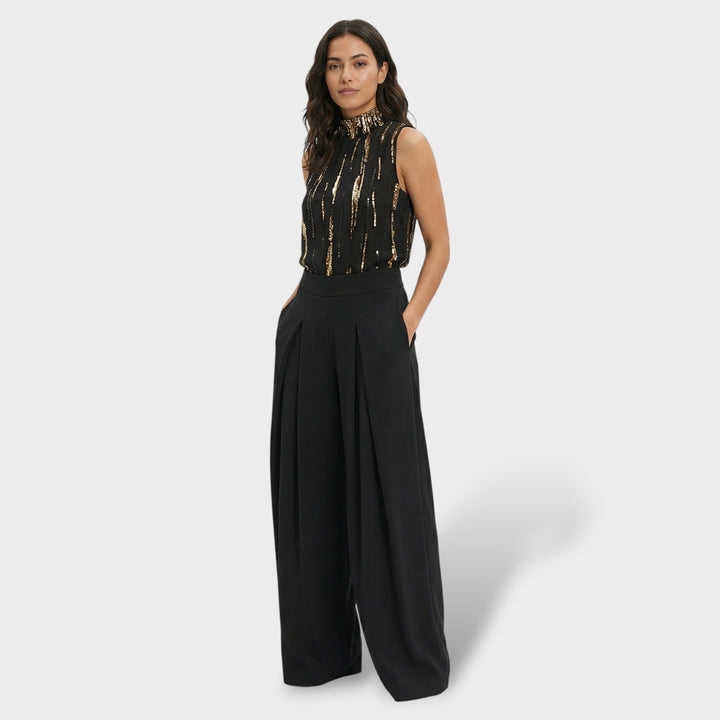 Pantalon Large Élégant Femme