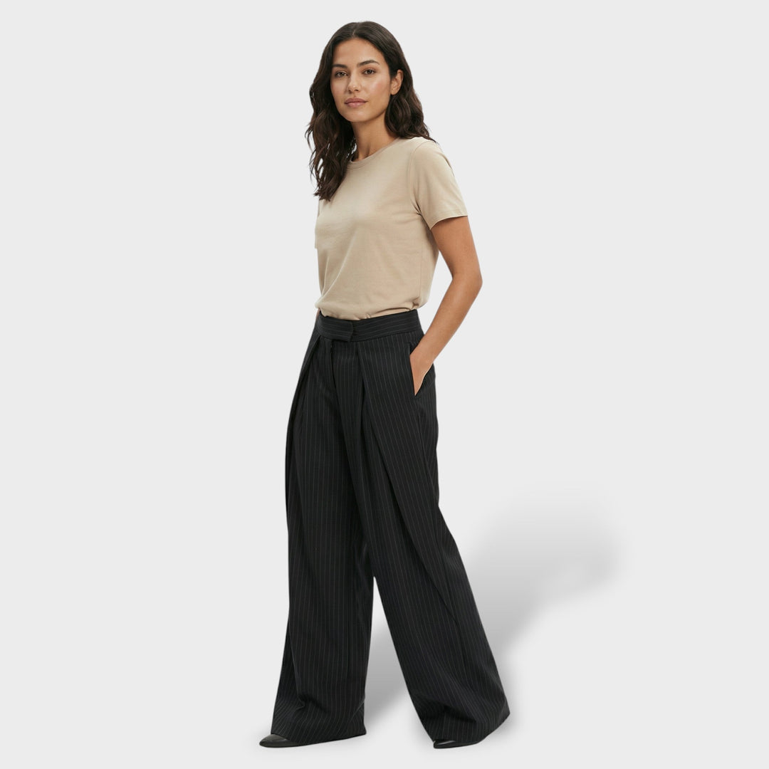 Pantalon Large Élégant Femme