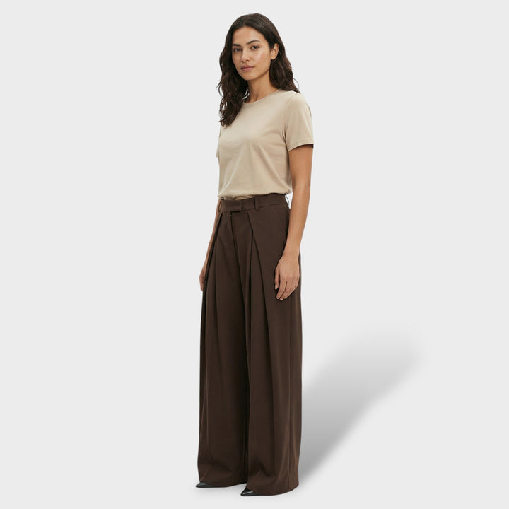 Pantalon Large Élégant Femme