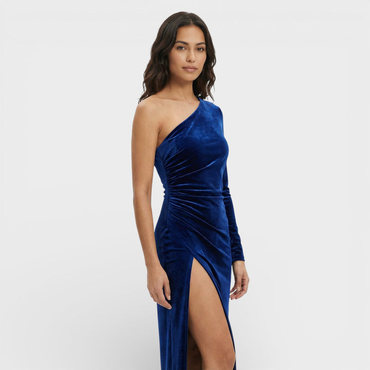 Robe Midi Velours Élégante Femme