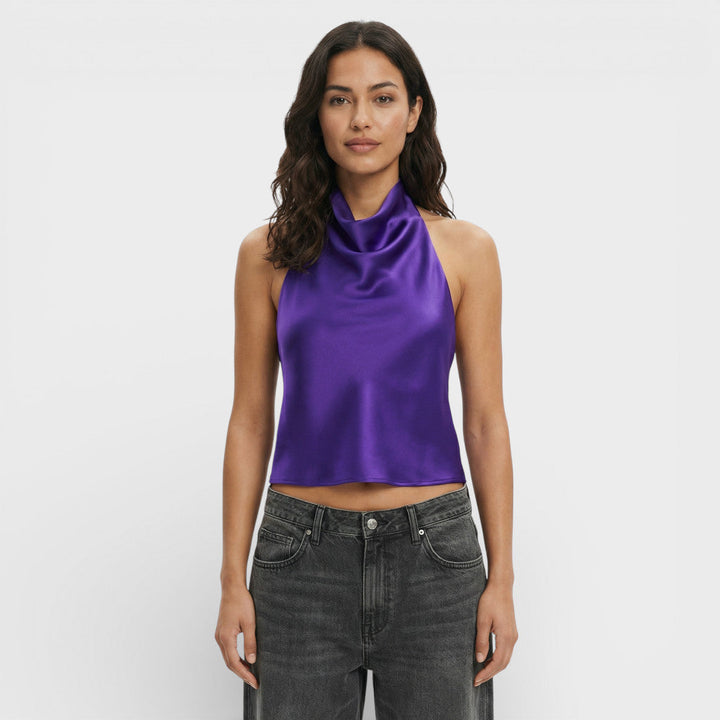 Top Halter Femme Dos Ouvert