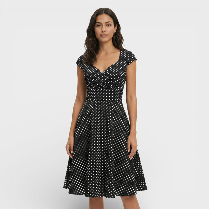 Robe Midi Rose Rétro Cocktail