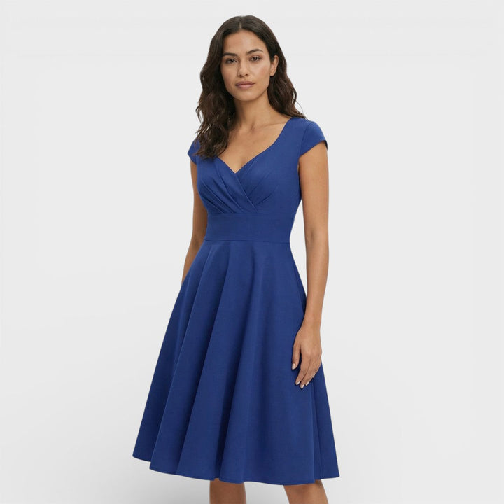 Robe Midi Rose Rétro Cocktail