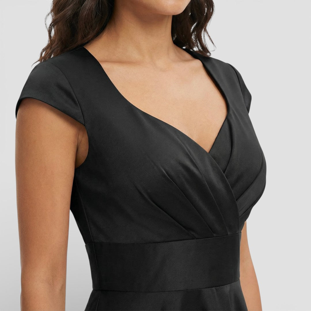 Robe Midi Rose Rétro Cocktail