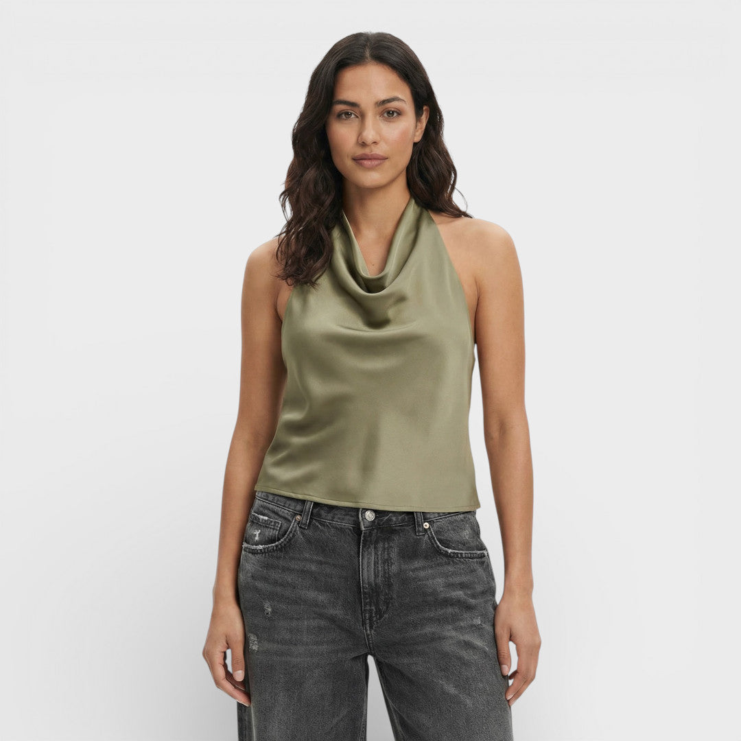 Top Halter Femme Dos Ouvert