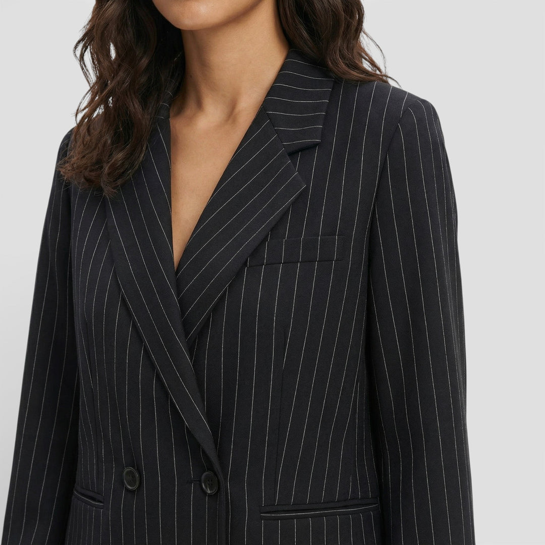 Blazer Élégant Rayures Femme
