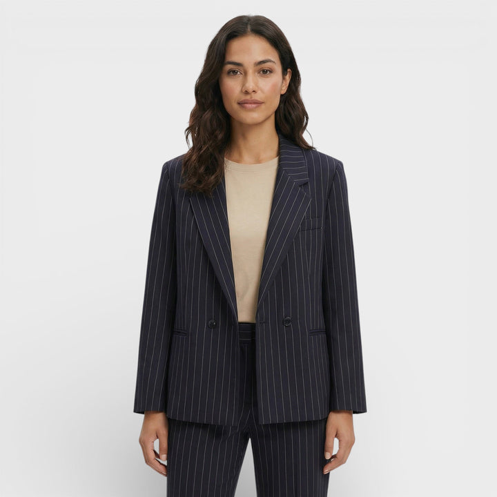 Blazer Élégant Rayures Femme