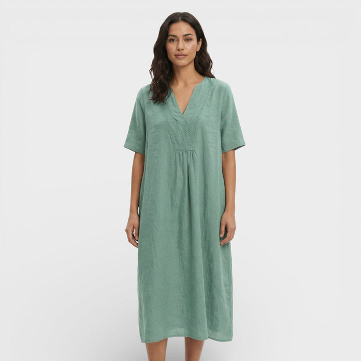 Robe Midi Coton Lin Femme