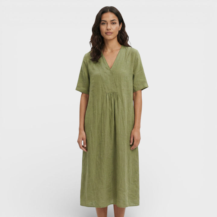 Robe Midi Coton Lin Femme