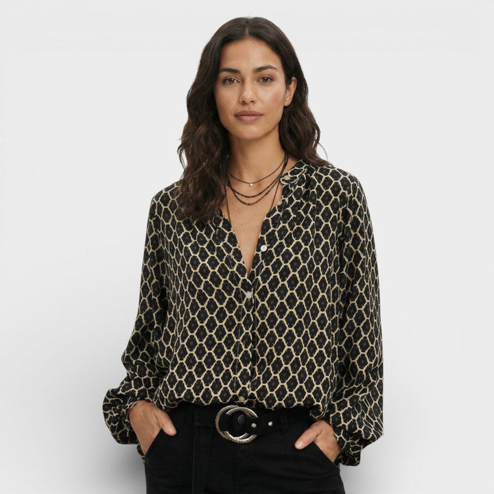 Blouse Fluide Décolleté V Femme