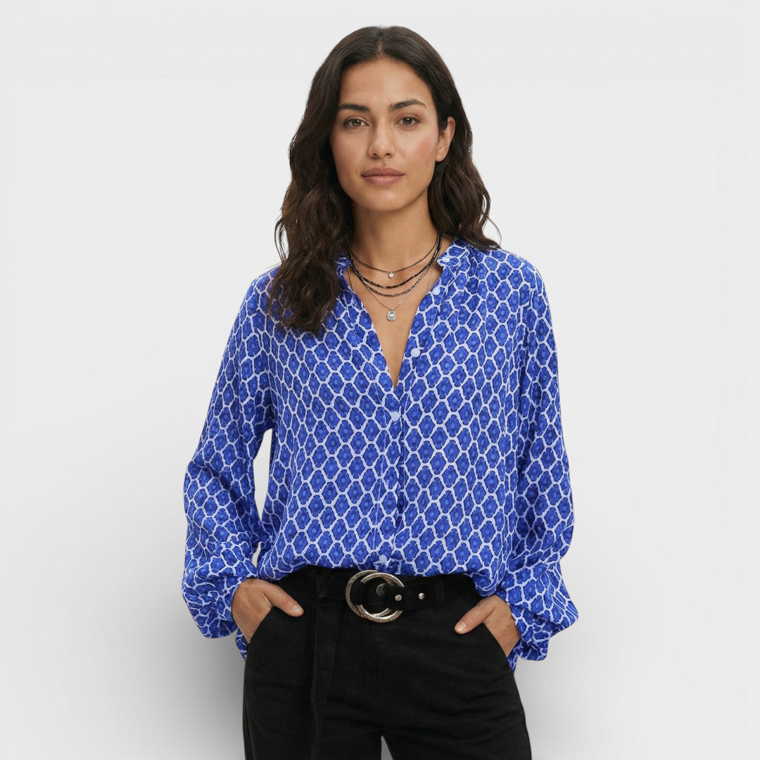 Blouse Fluide Décolleté V Femme
