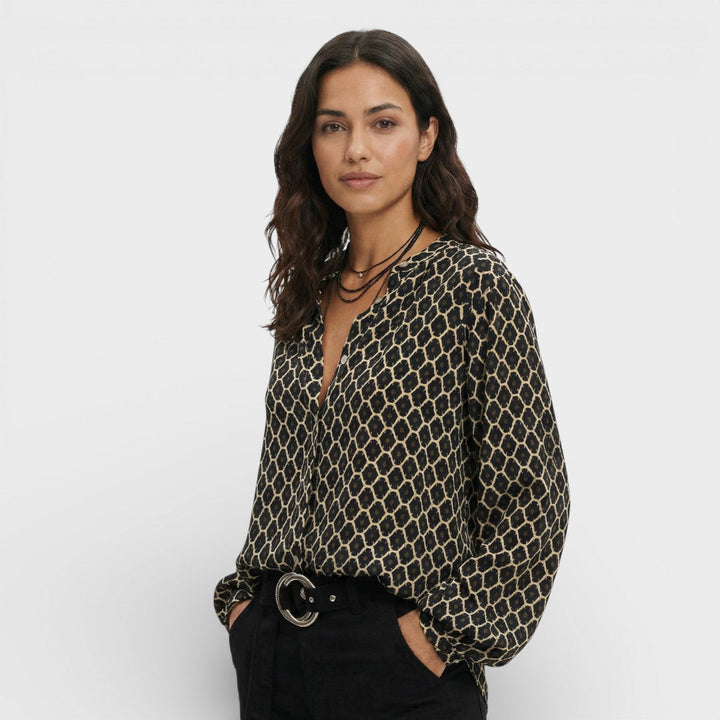 Blouse Fluide Décolleté V Femme
