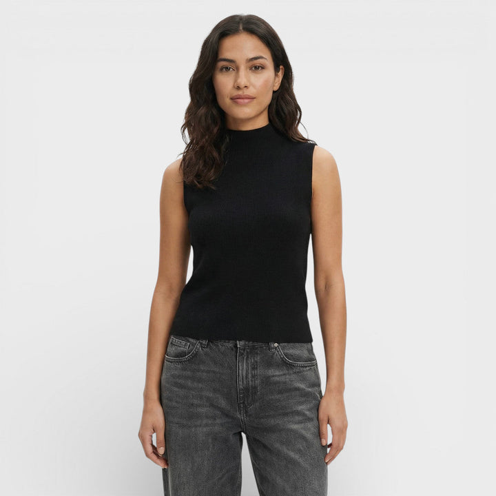 Gilet Maille Femme Col Haut