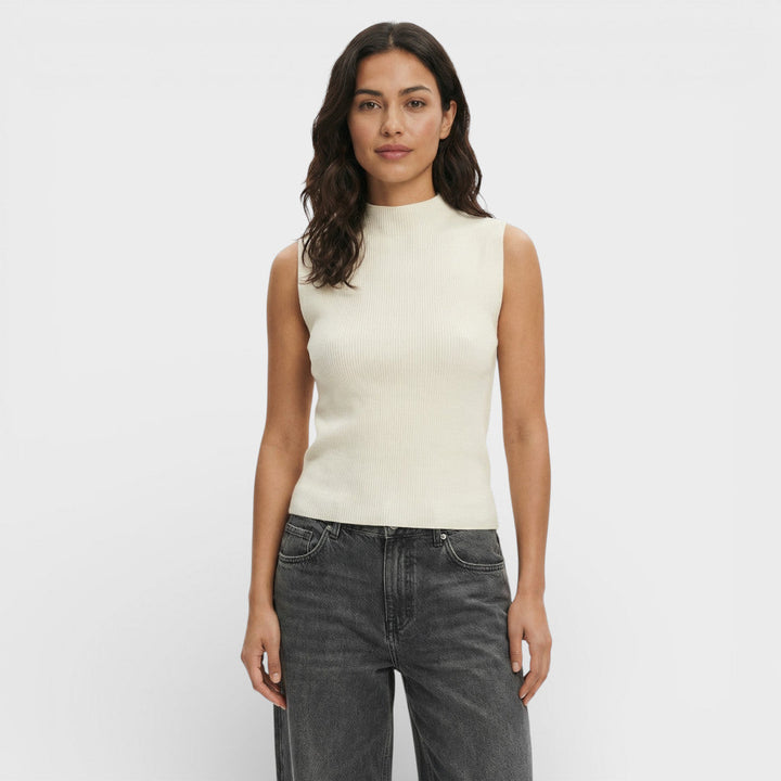 Gilet Maille Femme Col Haut
