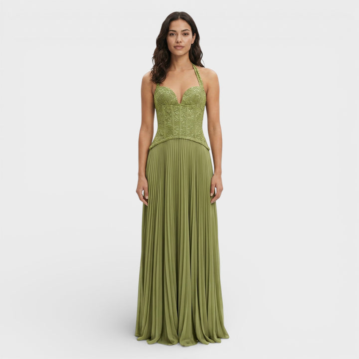 Robe Longue Halter Corset