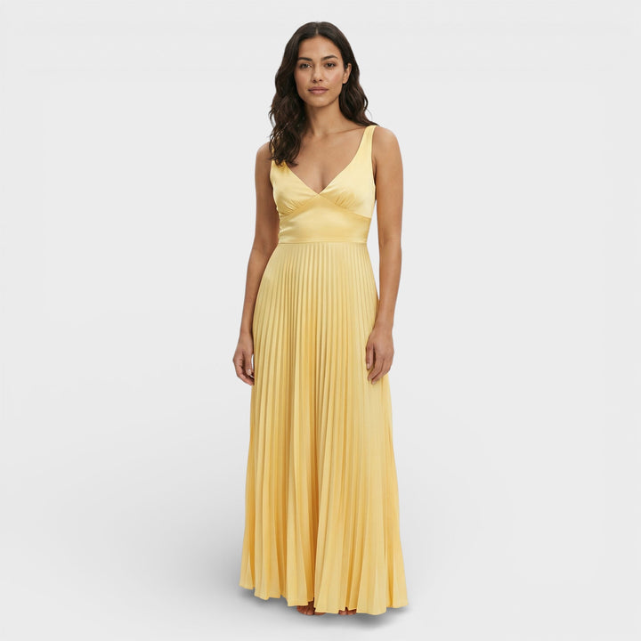 Robe Maxi Plissée Décolleté V
