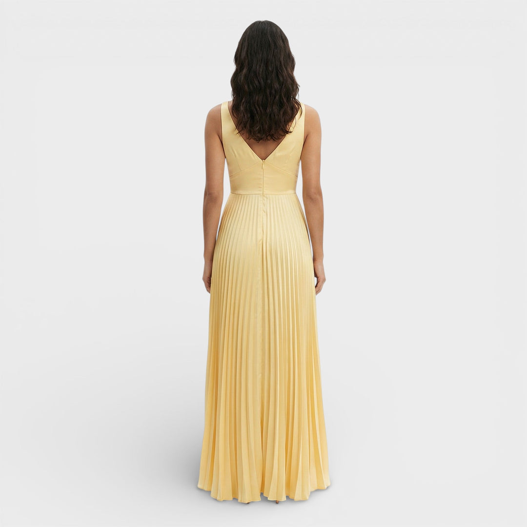 Robe Maxi Plissée Décolleté V