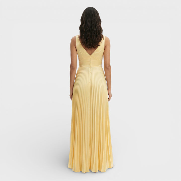 Robe Maxi Plissée Décolleté V