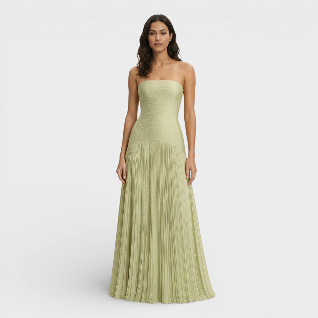 Robe Longue Plissée Femme Soirée