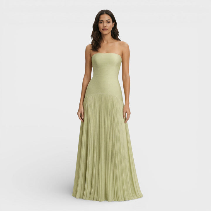 Robe Longue Plissée Femme Soirée