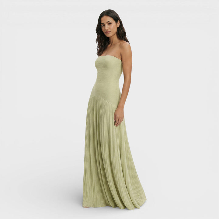 Robe Longue Plissée Femme Soirée
